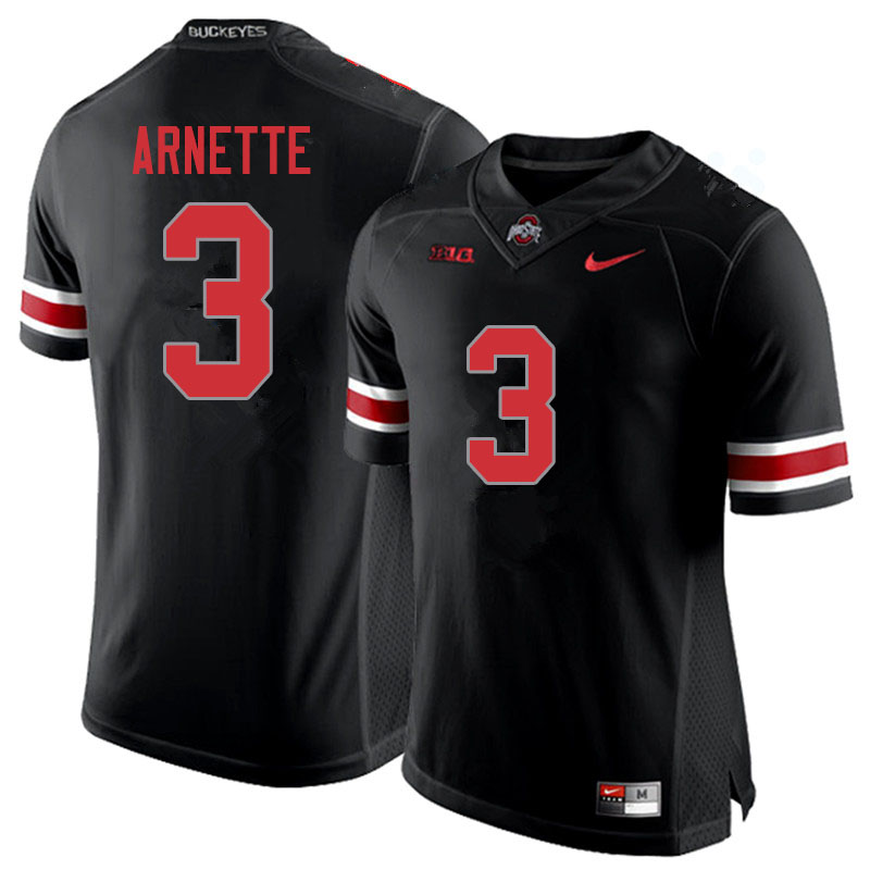 Men #3 Damon Arnette Ohio State Buckeyes College Football Jerseys Sale-Blackout